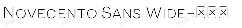 Novecento Sans Wide字体转换